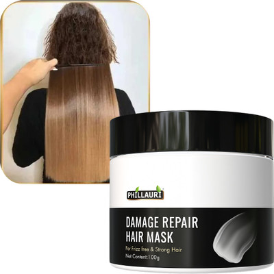 Phillauri Smooth Hair Cream with Keratin and Argan for All Hair Types | Hair Mask(100 g)