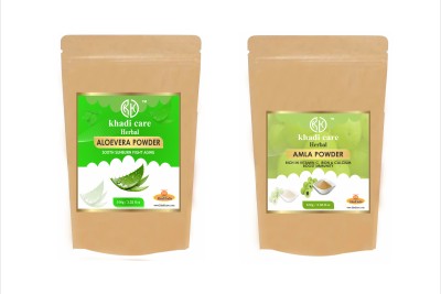 khadi care Herbal Aloevera and Amla Powder (Pack of 2)(200 g)