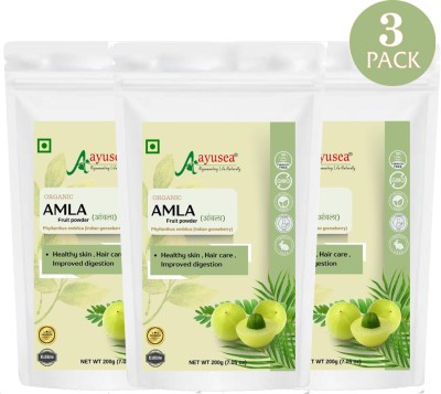 AYUSEA Pure Amla powder for hair growth/premature greying, skincare and digestion.(600 g)