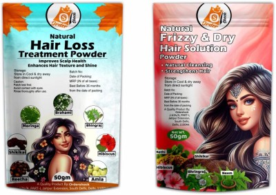 Ordershock Natural Hair Loss & Frizzy & Dry Hair Solution Powder For Hair Care Powder(100 g)