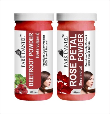 PARK DANIEL Natural Beetroot Powder & Rose Petal Powder Combo Pack of 2 Jars of 100 gms(200 gms)(200 g)