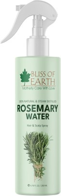 Bliss of Earth Rosemary Water Spray 200ml, Steam Distilled For Hair fall & Strengthens Hair(200 ml)