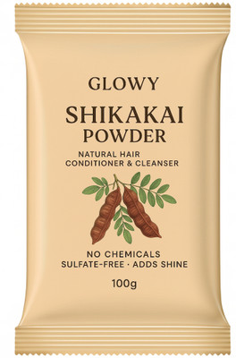 GLOWY Natural Shikakai Powder – Condish Hairs Naturally, Strengthens Roots, Adds Shine(100 g)
