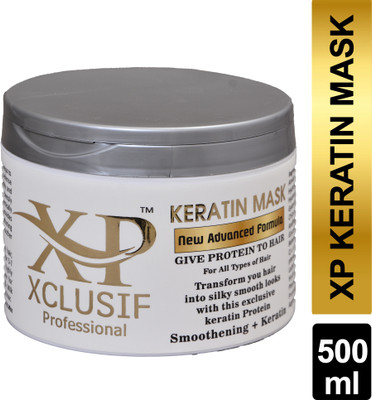 XCLUSIF PROFESSIONAL Keratin + Smoothening Mask 500 ML Infused with Keratin+Protein(500 ml)