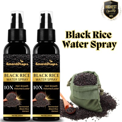 smartdrops Black Rice Water Spray for Natural Volume and Luster (pack of 2)(200 ml)