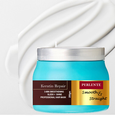 PERLENTE Keratin Mask for Hair Smoothening & Deep Nourishmentq(200 g)