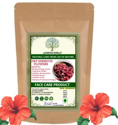 JEEVIKA HERBS Dry Hibiscus Flower, Rosa, Sinensis, Roselle For Strong Hair(50 g)