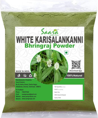 SAARA PRODUCTS Natural Bhringraj Powder, 50g, White Karisalankanni Powder for Hair Growth,(50 g)