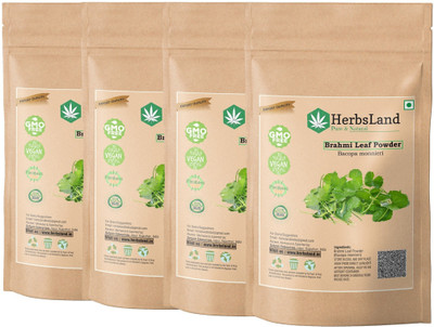 HerbsLand Organic Brahmi Powder for Hair Growth and thicken(400 g)