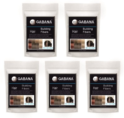 GABANA Hair Building Fibers Powder for Thin Hair – (25g) Pack of 5(25 g)