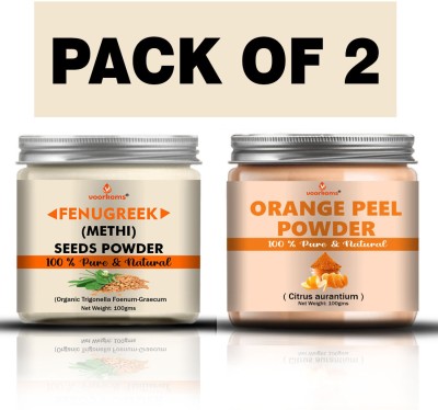 voorkoms Methi With Orange Powder 100g Each For Hair and skin Care Powder(200 g)
