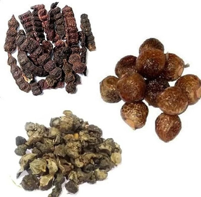 QWGPT Amla Reetha Shikakai dry combo pack of each 50 gram Seed (150 g)(150 g)