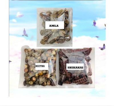 Beautoherb Amla reetha Shikakai raw For Hair(301 g)