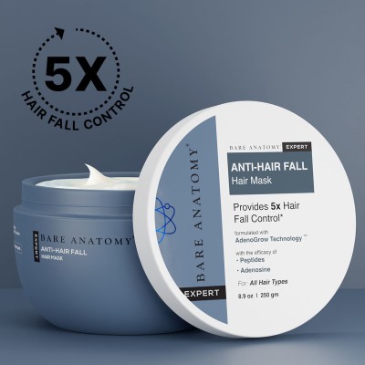 BARE ANATOMY Anti-Hair Fall Mask | Provides 5X Hair Fall Control | Hair Fall Conditioner(250 g)