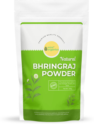 MINT ORGANICS Bhringraj Powder for Hair Growth, Hair Fall Control & Dandruff Solution(100 g)