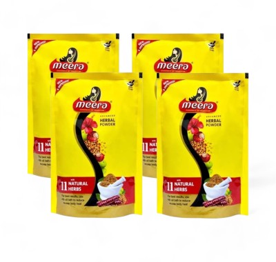 Meera Herbal Hair Wash Powder - 80g (Pack Of 4)(320 g)