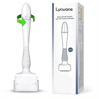 LYCWANE 140 Titanium Adjustable Micro Needles Facial Derma Roller Kit for HairGrowth(50 g)