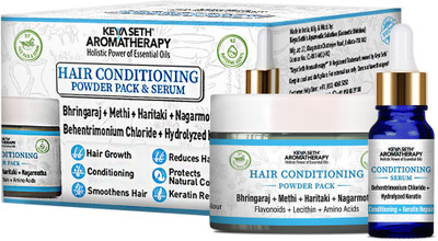 KEYA SETH AROMATHERAPY Hair Conditioning Powder Pack & Serum Mask Kit(100 g)