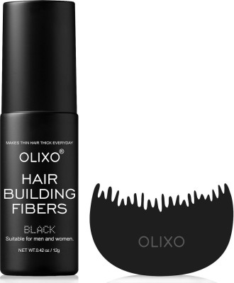 OLIXO hair fiber black hair fiber black soft Hair Volumizer hair fiber black(12 g)