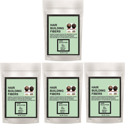 house of common Hair Building Fibers Refill Pack 25 Grams (Hair Loss Concealer) Pack of 5 Hair Building Fibre Hair Fullfiller Hair Volumizer Hair Fiber(100 g)