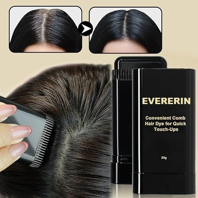 EVERERIN Korean Fast-Acting Comb-Over Dye, 2-in-1 Touch-Up Comb rani-5587 extreme Hair Volumizer cream(20 g)