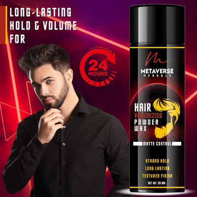 METAVERSE Lock your style in place with Hair Volumizing Powder Wax's strong hold and matte with Strong Hold Matte Finish for 24 Hours Hair Volumizer Powder-Wax Hair Volumizing Powder Wax with Strong Hold Matte Finish for 24 Hours Hair Volumizer Powder-mousse(20 g)