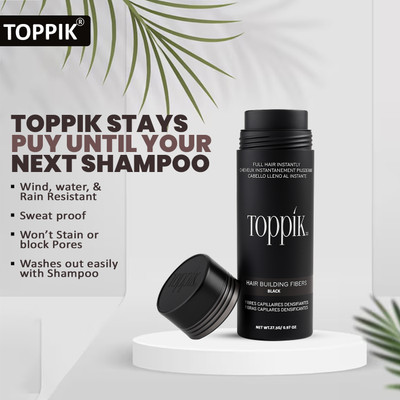 Osking hair toppik fiber black 27.5g for coveing baldness black color 875654454 soft Hair Volumizer powder(27.5 g)