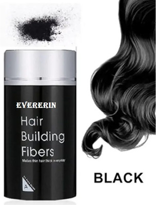 EVERERIN Black ReGrowth Hair Building Fiber Hair Hair Volumizer Fiber PR55 BLACK Hair Loss Concealer in seconds Hair Volumizer Powder(25 g)
