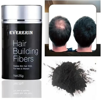 EVERERIN Black ReGrowth Hair Building Fiber Hair Hair Volumizer Fiber- PR55 BLACK Hair Loss Concealer in seconds Hair Volumizer Powder(25 g)