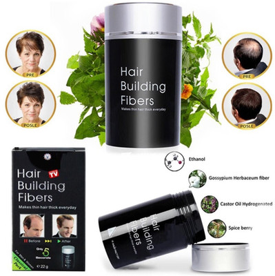 YAWI Hair Fiber Black soft Hair Volumizer Hair Fiber NSB Medium Hair Volumizer Powder(22 g)