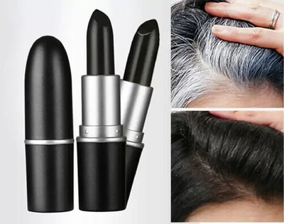 Jiwoo Black Hair Dye Stick For Gray & White Hair Dm123 extreme Hair Volumizer cream(7.6 g)