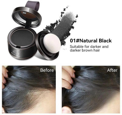 Arcanuy HAIR TOUCH UP POWDER HAIR LINE BLACK D666 EXTREME Hair Volumizer powder(4 g)