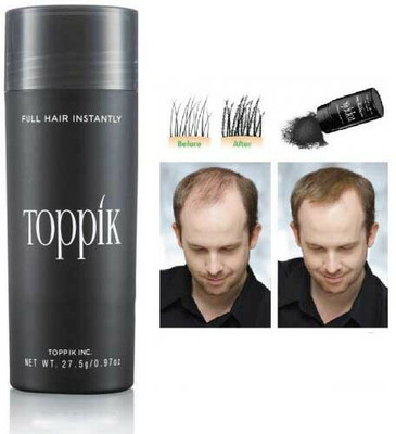 toppik Hair Building Fibers For Regrowth And Instant Styling Dark Brown Color 1 Unit Natural Organic Hair Volumizer Fibers(27.5 g)