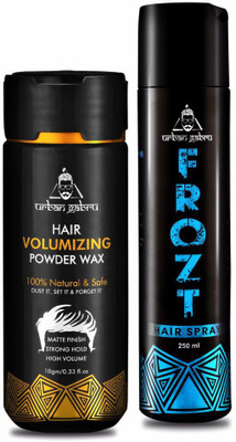 urbangabru Hair Volumizing Powder Wax (10 GM) + Frozt Hair Spray (250 ML) - Men's Grooming Combo Kit(2 Items in the set)