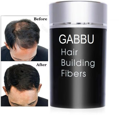 GABBU Black Color Hair Building Fiber For Men & Women BB0827 Medium Hair Volumizer Powder(22 g)