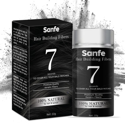 Sanfe Hair Building Fibers Instant Bald Spot Covering, for Fine & Thinning, for Women 8904355919425-1 Hair Loss Concealer in seconds Hair Volumizer Hair Volumizer powder(22 g)