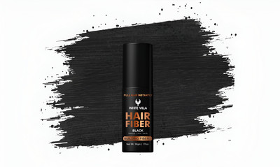 Whitevilla HairFiber Powder Black 30GM ReGrowth Hair Building Fiber spray for men and women Hair Billding Fibers Hair Hair Volumizer Powder(30 g)