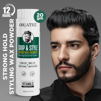 Orgatre Hair Wax With Strong Hold For 12 Hour, Matte Finish Volumizer Strong Hold Hair Volumizer Powder Wax(20 g)