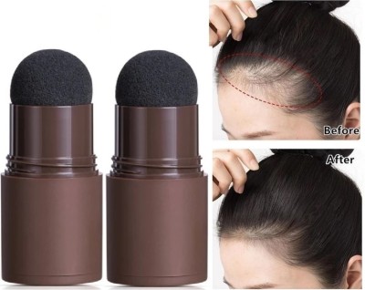 YAWI blck color Natural Hairline Powder And Hairline Shadow Powder Stick set of 2 himkti SOFT Hair Volumizer POWDER(20 g)