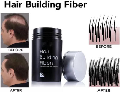 GABBU Hair Building Fibers Keratin protein Fiber Thickness Black AR123 medium Hair Volumizer powder(25 g)