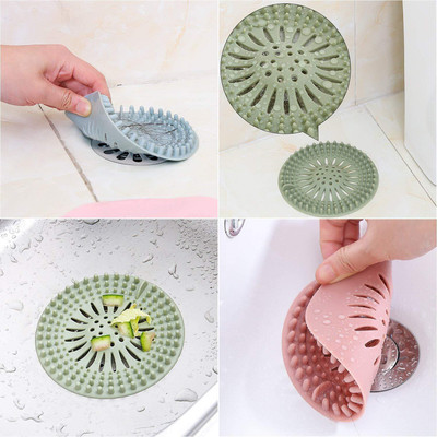 Benedict Hair Catcher for Bathroom Drain Durable Silicone Sink 5 PCS Hair Wash Basin(Multicolor)