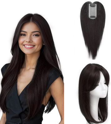 VIVIAN 2 Clip Matt  topper for Women Natural Color Clip in  Extension (Brown) Hair Extension