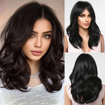 D-DIVINE Full Head Wig Straight Short Length Synthetic Hair Extension