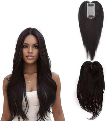 Blushia 16 Inch Women  Toppers Invisible Seamless Clip (Brown) 2 Clip Hair Extension