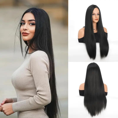 Blushia Natural looking full head long straight middle partition Hair Extension