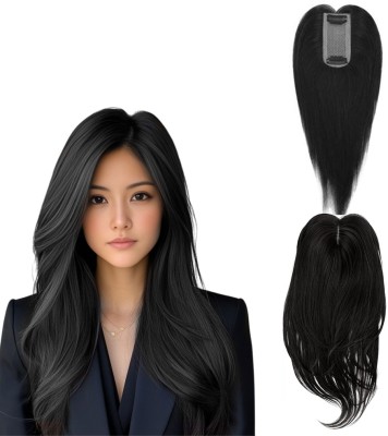 Blushia 2 Clip Matt  topper Clip in  Extension (Natural Black) Hair Extension