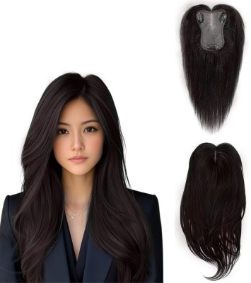 D-DIVINE 3 Clip Matt  topper for Women Natural Color 16 Inch 3 Clip (Brown) Hair Extension