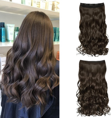 DELUXE Silky Soft  Extensions And Wigs Wavy  Extension Brown color Hair Extension