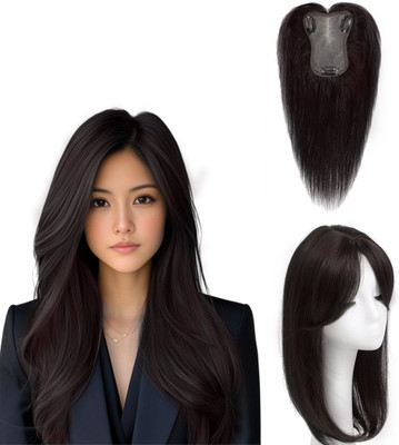 VIVIAN 3 Clip Matt hair Middle Partition Straight Synthetic  Topper (Brown Color) Hair Extension