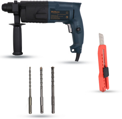 Walkers WKCB330M1 All Purpose 20mm Hammer Impact Drill Machine Forward/Reverse Rotation with 3 Bits for Making Holes in Metal/Wood/Concrete Hammer Drill WKCB330M1 Hammer Drill(20 mm Chuck Size, 750 W)